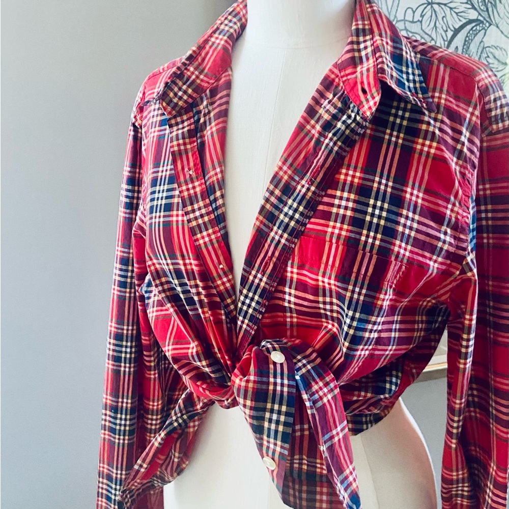 J. Crew  Plaid Cotton Shirt